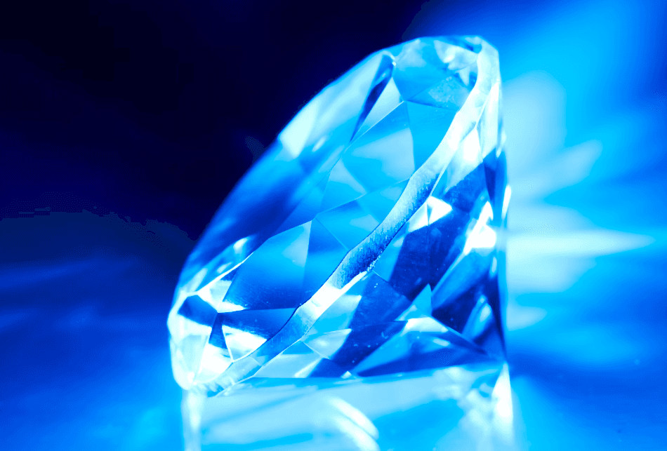 Mavi zemin üzerine pırlanta.