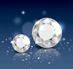 Pırlanta: İki elmaslı mavi zemin.